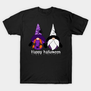 Happy Halloween! Cute Halloween Gnomes Spiders Autumn Vibes Halloween Thanksgiving T-Shirt